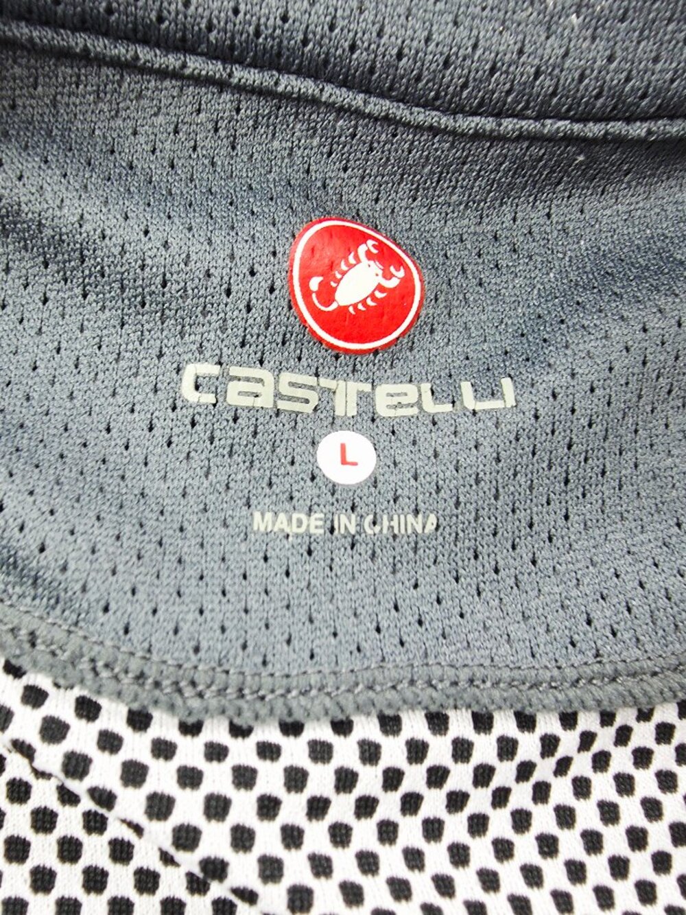 Castelli Black Gray Colorblock Scorpion Logo Mens Large Full Zip Cycling Jersey - Picture 4 of 10